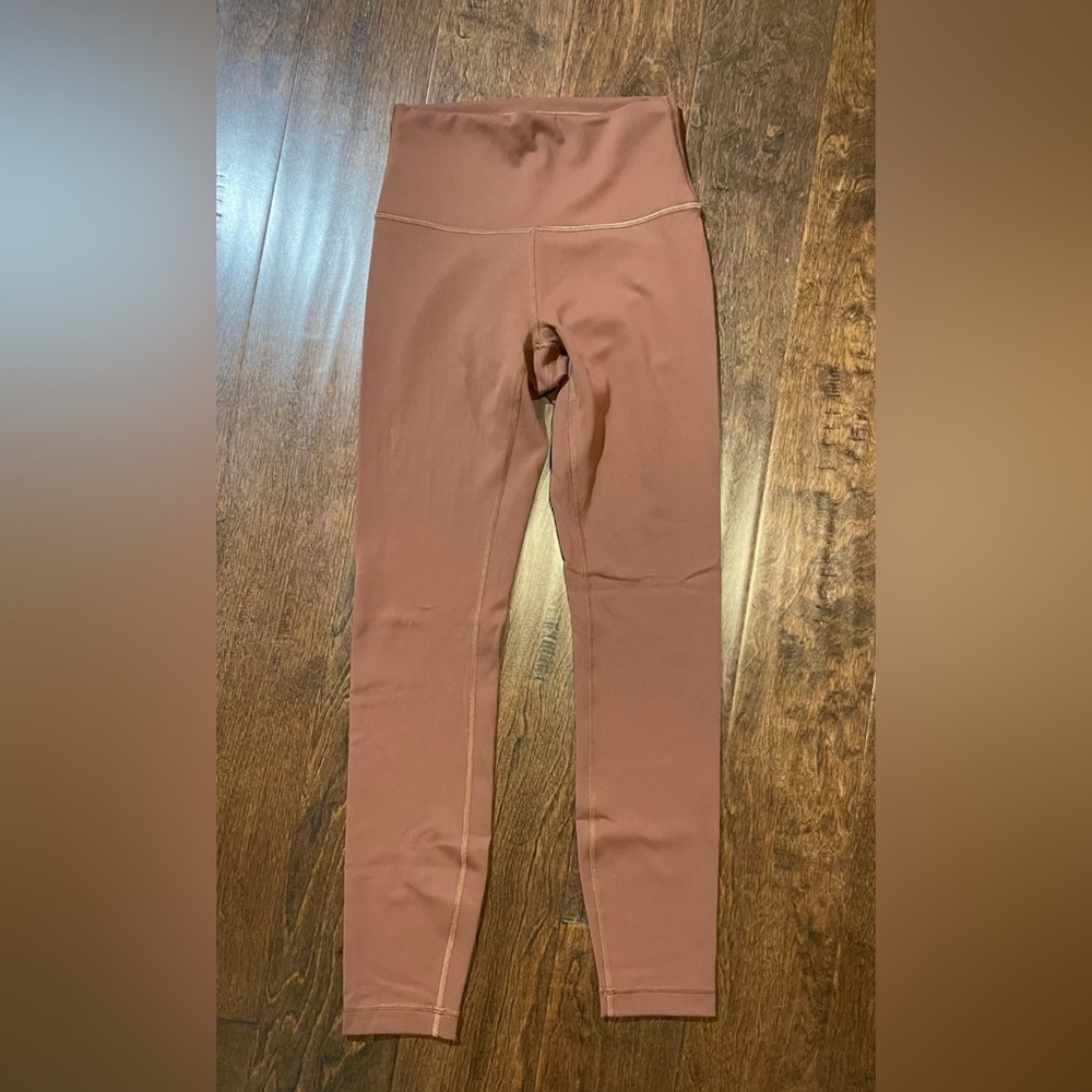 LULULEMON Roasted Brown Wunder Train High-Rise Tight 25" Active Yoga Leggings 4